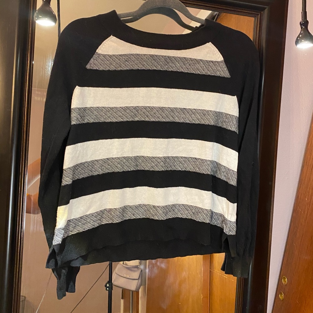 Black and White Striped sweater